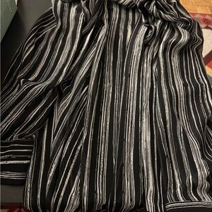 Black and White Striped Blouse